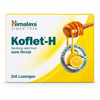 Himalaya Koflet H Relief Lemon Flavored Lozenges For Sore Throat 2X6G