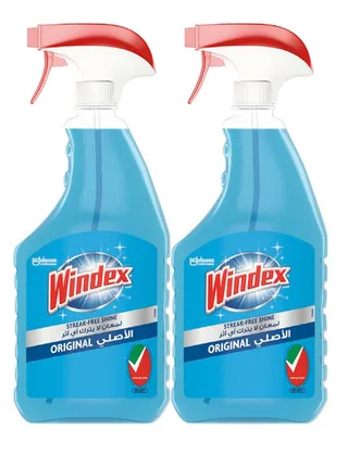 Windex Original Blue Window & Glass Cleaner Pack 2x750ml