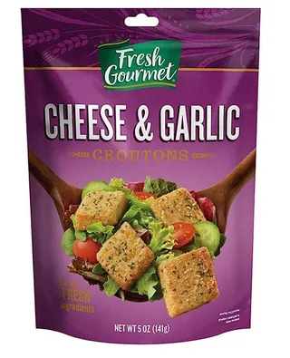 Fresh Gourmet Croutons Premium Cheese & Garlic 141G
