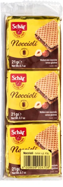 Schar Gluten Free Noccioli Waffers 63G