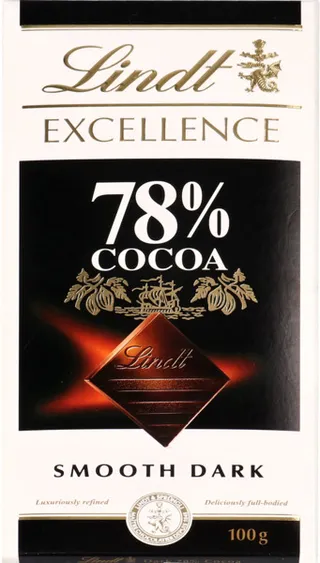 Lindt Excellence 78% Cocoa Dark Chocolate Bar 100G