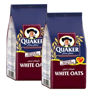 Quaker Quick Cooking White Oatmeal Tin 2X500G