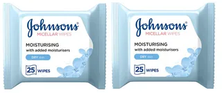 Johnson's Face Care Daily Essentials Nourishing Facial Cleansing Wipes 2x25's