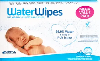 WaterWipes Baby Wipes 12X60Pcs