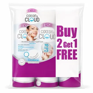 Lady Care Cotton Cloud Cotton Pads Value Pack 3x70pcs (multipack)
