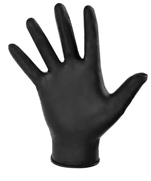 Large Powder Free Black Vinyl Gloves