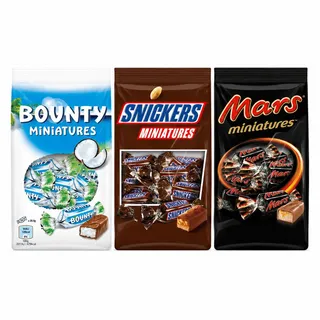 Snickers Minis + Bounty Minis + Mars Minis 3X150g