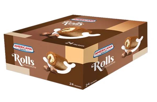 أمريكانا ميني رول بالشوكولاتة 25X24 جم