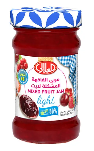 العلالي مربى الفاكهة المشكلة لايت 340 جم