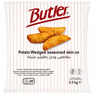 بتلر بطاطس ويدجز بالبهارات للقلي 2.5 كجم