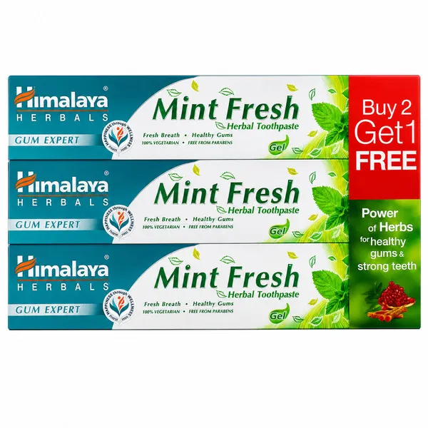 Himalaya Herbals Mint Fresh Gum Expert Herbal Toothpaste 3X100Ml
