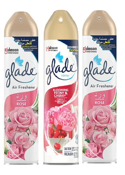 Glade Rose 2x300ml + Blooming Peony & Cherry 300ml Combo