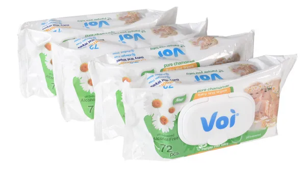 Voi Camomile Baby Wet Wipes 4X72