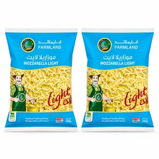 فارم لاند جبنة موزاريلا مبشورة لايت 180X2 جم