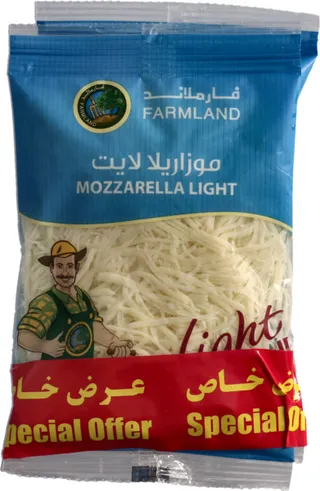 فارم لاند جبنة موزاريلا مبشورة لايت 180X2 جم