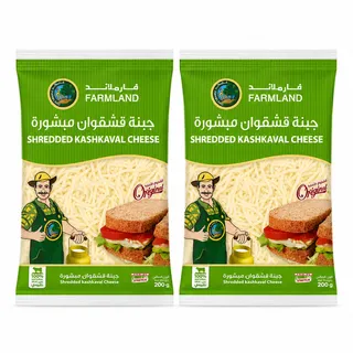 فارم لاند جبنة قشقوان أصلية مبشورة 200X2 جم