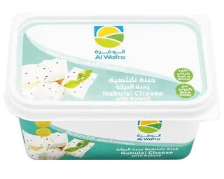 Al Wafra Medium Fat Nabulsi Cheese With Kalonji 250G