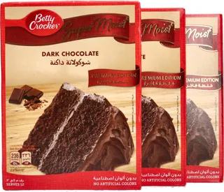 Betty Crocker Super Moist Dark Chocolate Cake Mix 3X510G