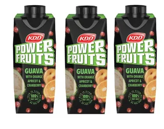 Kdd Power Fruits Guava With Orange, Apricot & Cranberry 3X250Ml