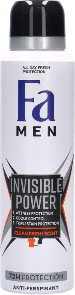 Fa Men Invisible Power Anti Perspirant Deo Spray 150Ml