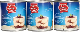 لونا حليب مكثف محلى 3 x 370 جم