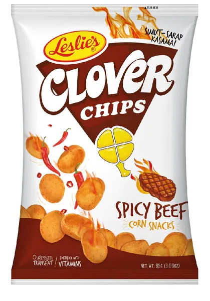 Leslie's Clover Spicy Beef Corn Chips 85G