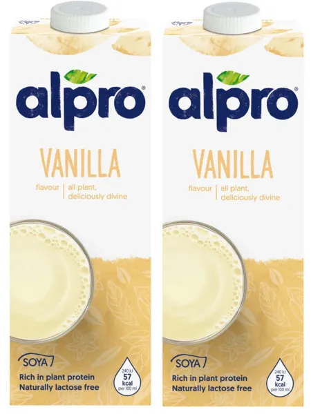 Alpro Vanilla Flavored Soya Drink 2X1L