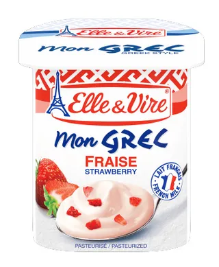 Elle & Vire Greek Style Strawberry Lemon Yogurt 125G