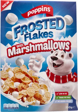 Poppins Frosted Flakes With Marshmallows 350G