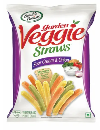 Sensible Portions Gluten Free Garden Veggie Sour Cream & Onion Straws 120G