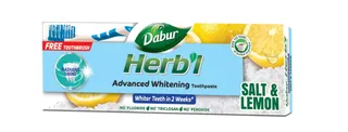 Dabur Herb'l Whitening Salt & Lemon Toothpaste 150G + Toothbrush