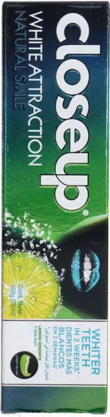 Close Up White Attraction Natural Smile Toothpaste With Lemon Essence & Sea Salt 75Ml