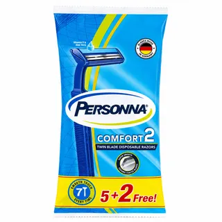 Personna Comfort Touch2 Twin Blade Disposable Razors 5's +2