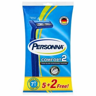 Personna Comfort2 Twin Blade Disposable Razors 5's +2