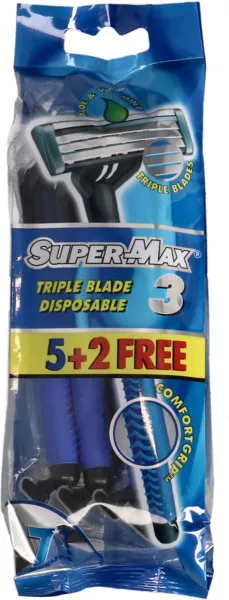 سوبر ماكس 3 أمواس للحلاقة 5 قطع +2