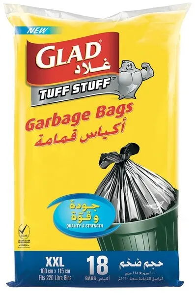 Glad Tuff Stuff Garbage Bags 18's