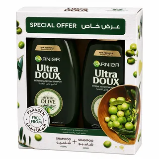 Garnier Ultra Doux Mythic Olive Shampoo 600ml+400ml