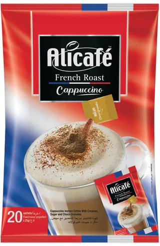 Alicafe French Roast Cappuccino with Choco Granules, 20x25g