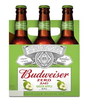 Budweiser Zero Green Apple Malt Beverage Bottle 330Ml