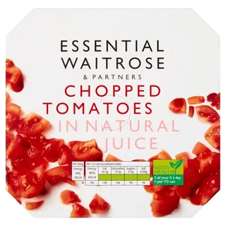 Essential Waitrose Chopped Tomatoes In Natural Juice 4X400G