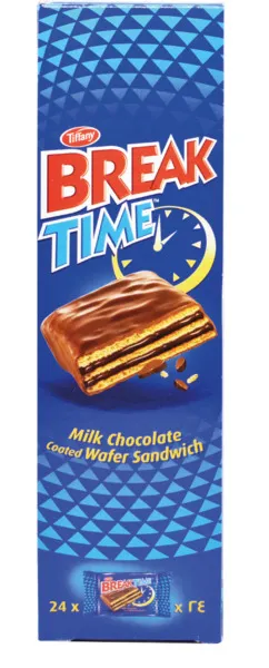 Tiffany Break Time Milk Chocolate Coated Wafer Sandwich 24's