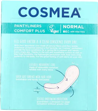 Cosmea Comfort Plus Normal Pantyliners With Aloe Vera 58's