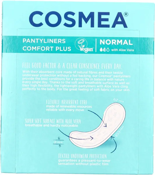 Cosmea Comfort Plus Normal Pantyliners With Aloe Vera 58's