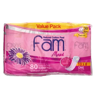 Fam Maxi Natural Cotton Feel 80pcs