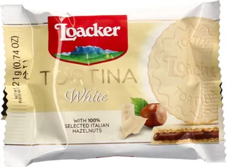 Loacker Tortina White With Italian Hazelnuts 21G