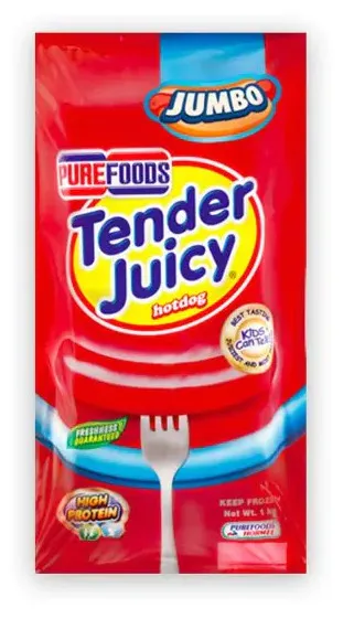 Purefoods Tender Juicy Jumbo Hotdogs 8X1Kg