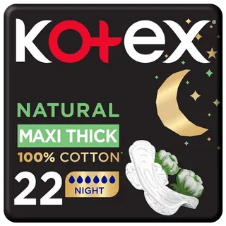 Kotex Natural Cotton Maxi Night Sanitary Pads 22pcs