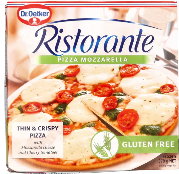 Dr. Oetker Ristorante Thin & Crispy Pizza Mozzarella With Cherry Tomatoes 370G