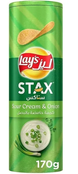 ليز ستاكس بطاطس مقرمشة بالكريمة الحامضة والبصل 170 جم