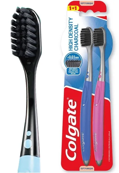 Colgate High Density Charcoal Soft Toothbrush 2's